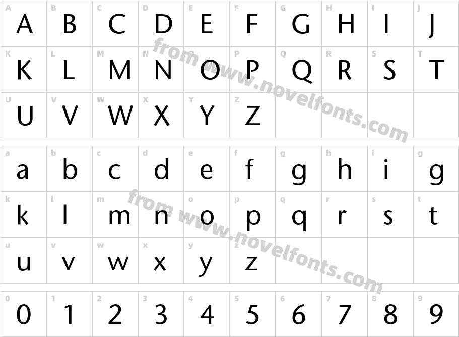 StoneSansBQ-MediumCharacter Map