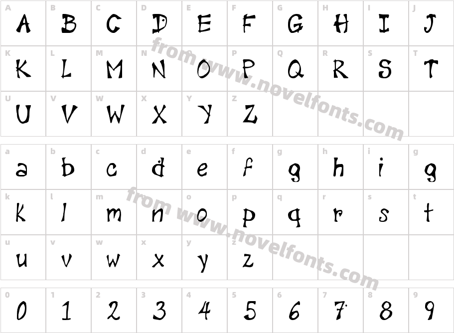 Diamond ScriptCharacter Map