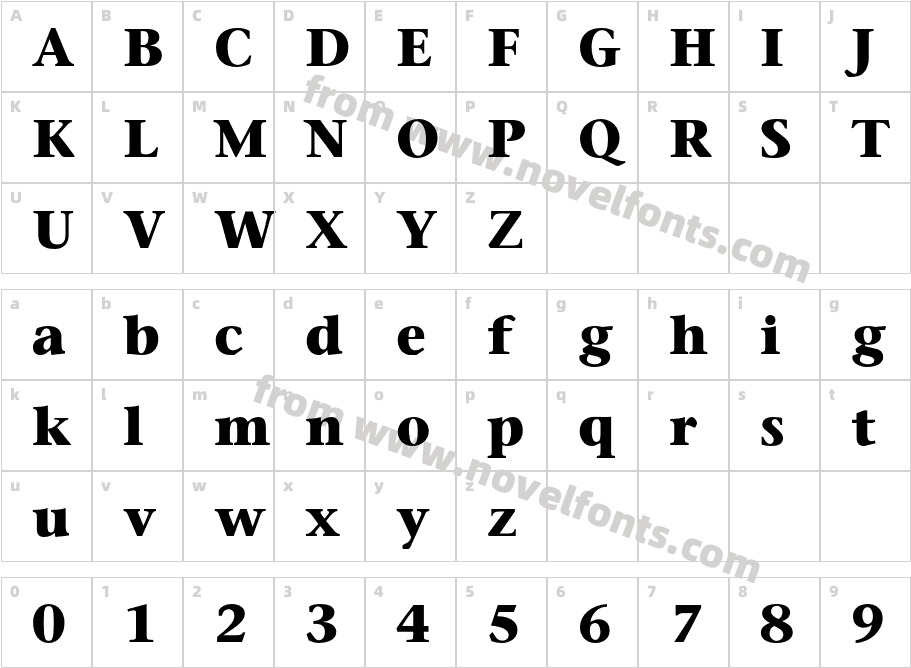 StoneSerifLT-BoldCharacter Map