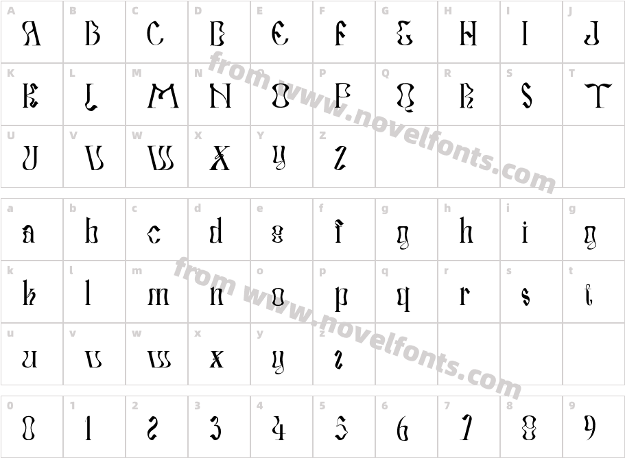 StraratEleganteFont-RegularCharacter Map