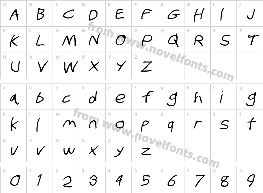 Stray Cat ExtraBold Extended ObliqueCharacter Map