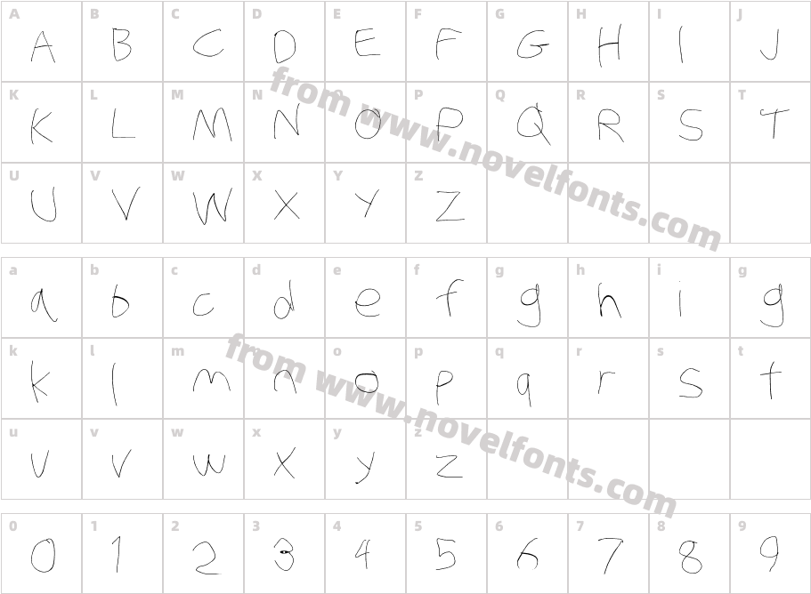 Stray Cat Hairline ExtendedCharacter Map