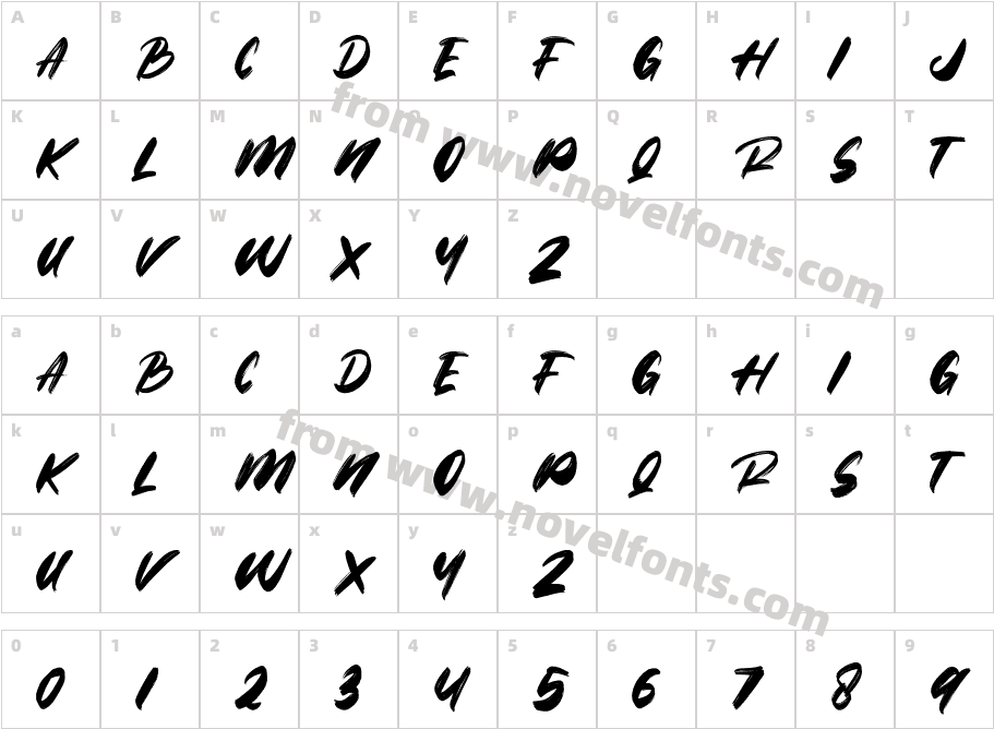 Strike BrushCharacter Map