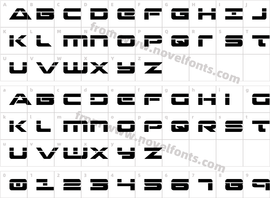 Strikelord Laser RegularCharacter Map