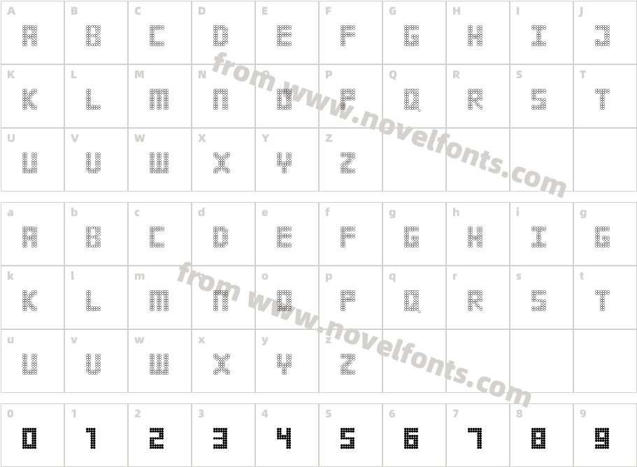 Strobelight RegularCharacter Map