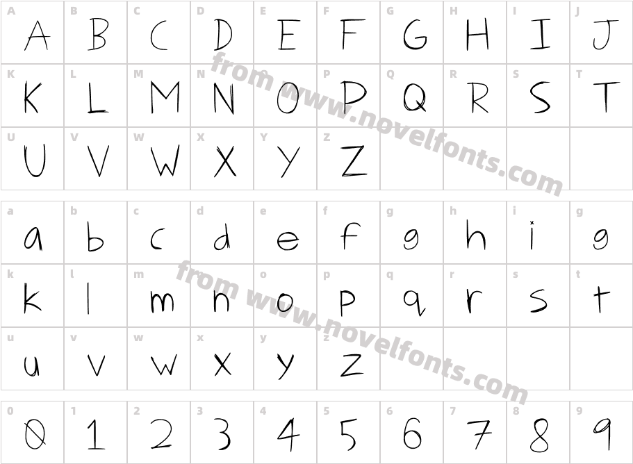 Strudel Script RegularCharacter Map