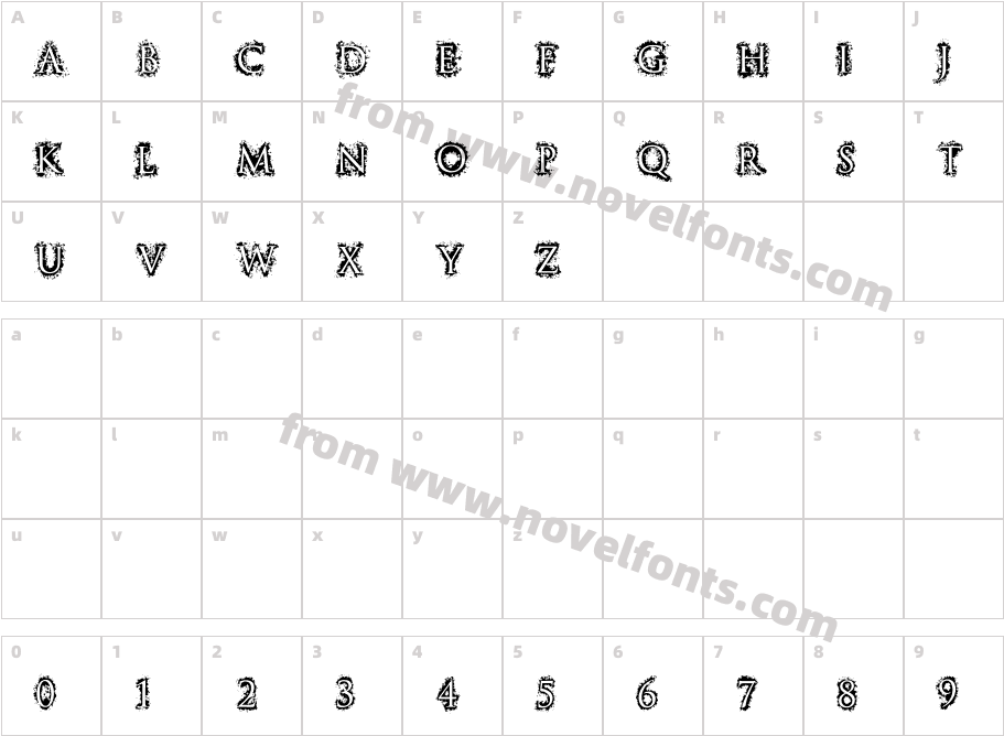 Stucco RegularCharacter Map