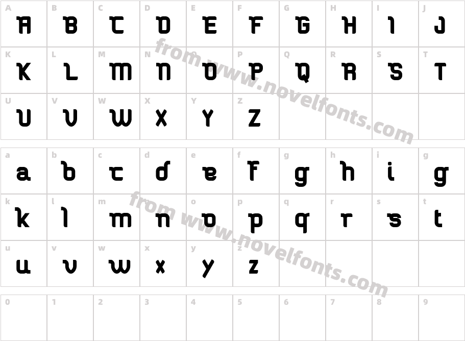 Stucker Bold FREE BoldCharacter Map