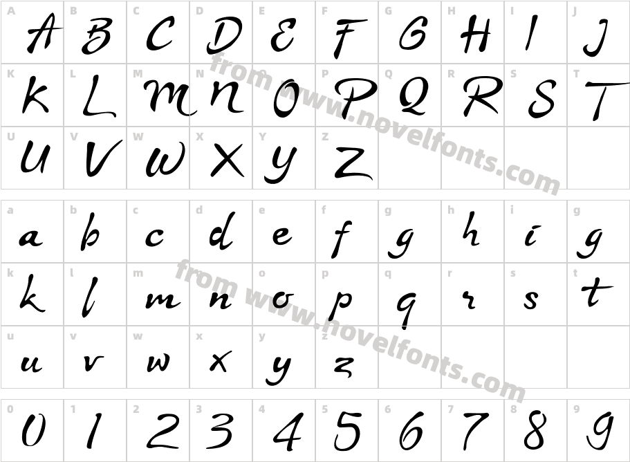 Stya RegularCharacter Map