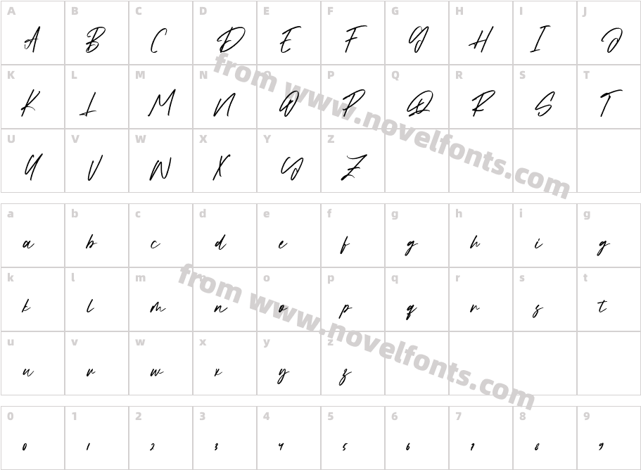 StylebookRegularCharacter Map