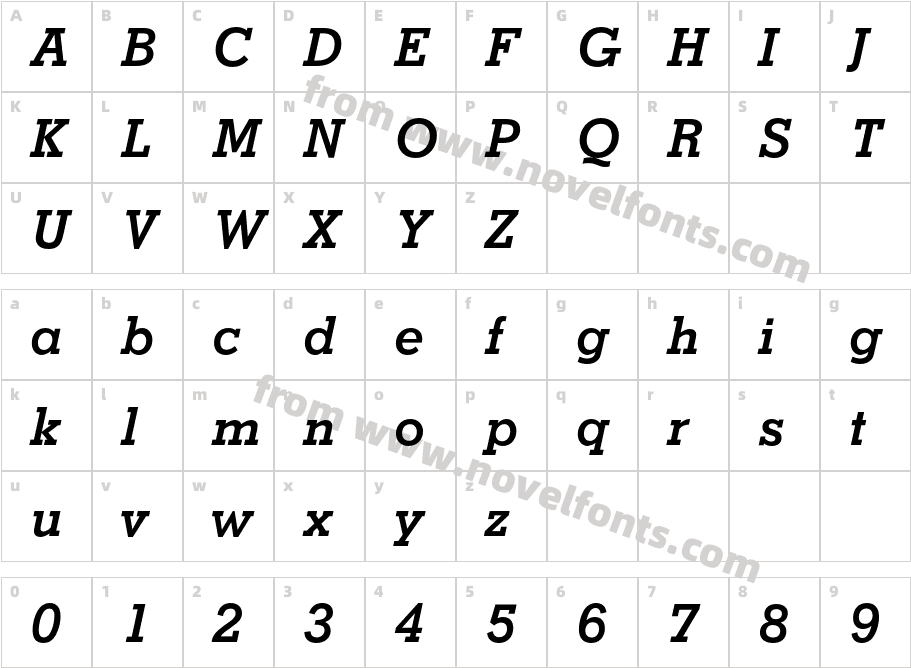 StymieBT-BoldItalicCharacter Map