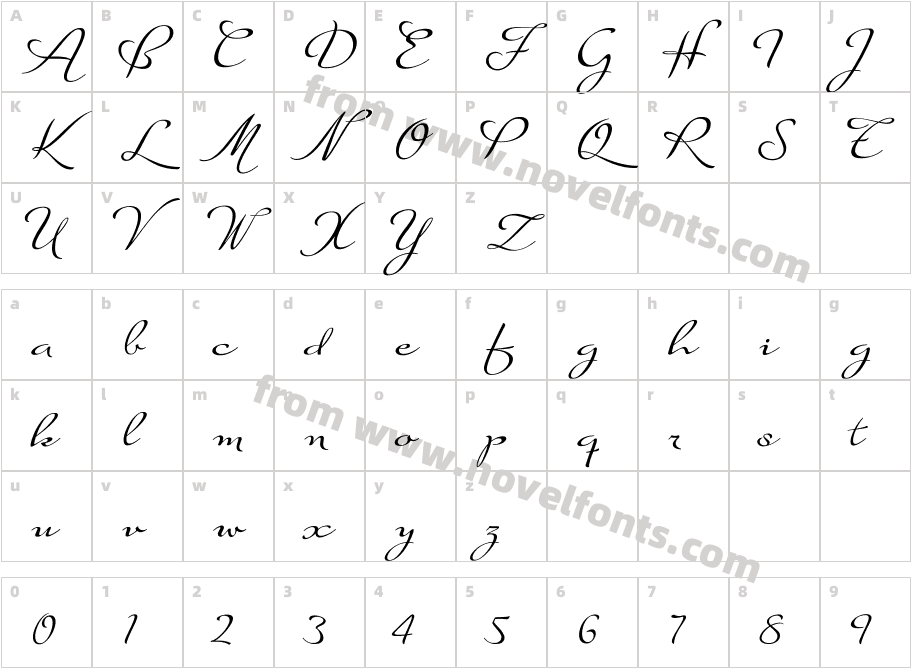 Suave Script AltCharacter Map