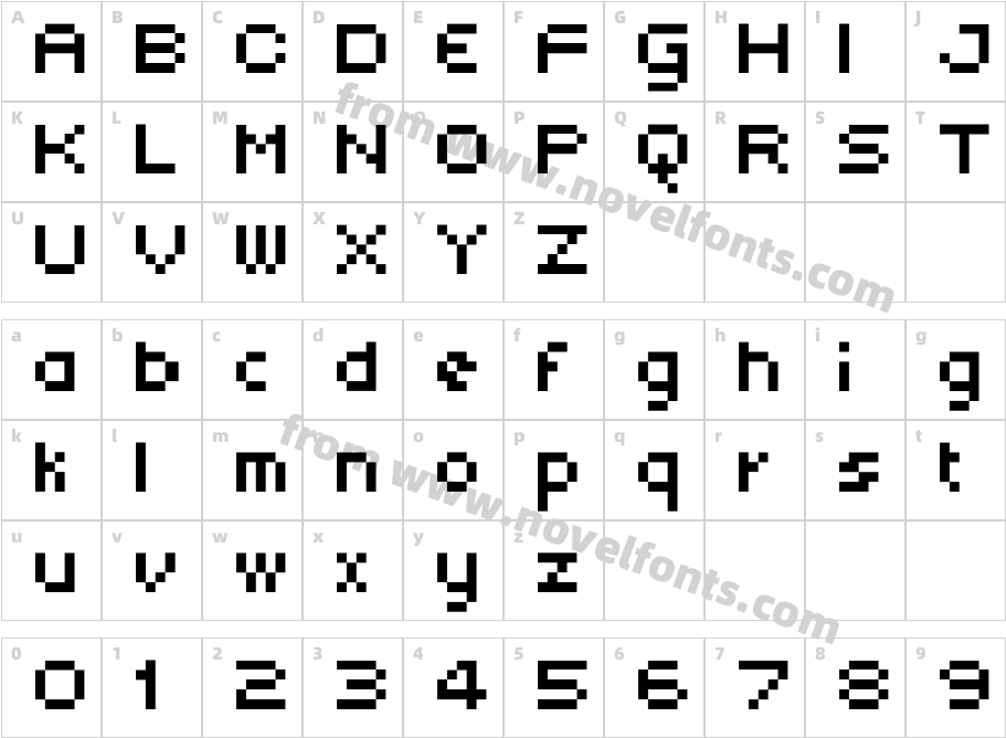 Subatomic Screen CondensedCharacter Map