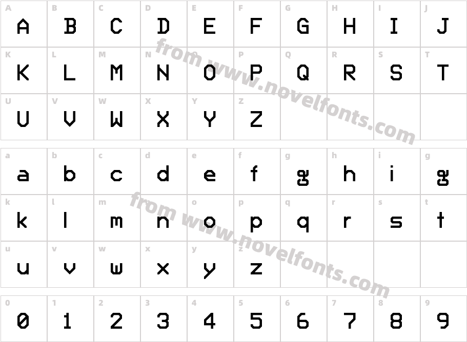 Suboleya RegularCharacter Map