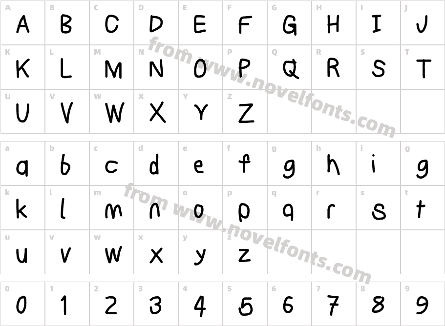 Subtitle BoldCharacter Map