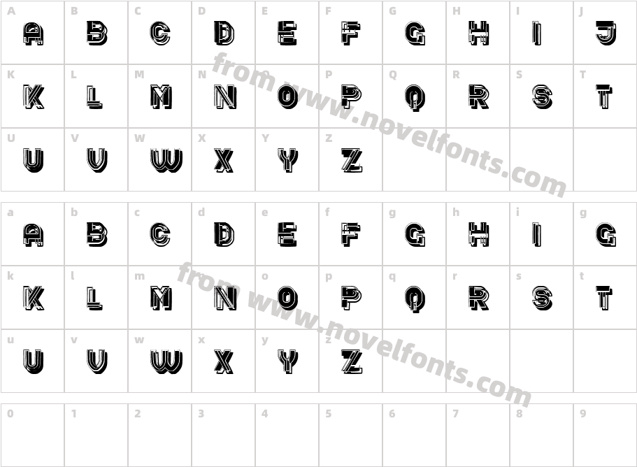 Subway RegularCharacter Map