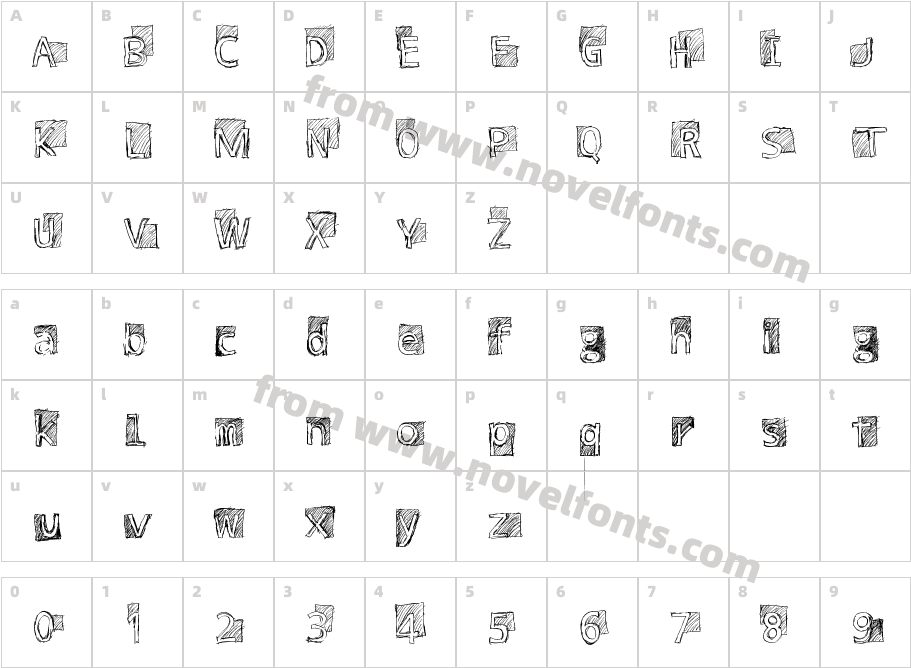 Subway ScribbleCharacter Map