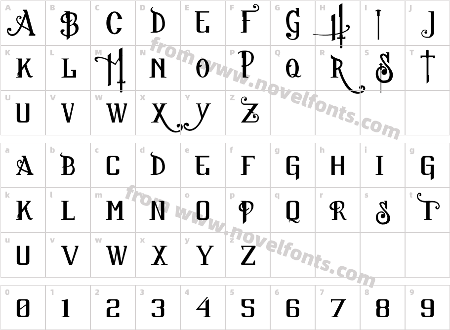 Sucker FontCharacter Map