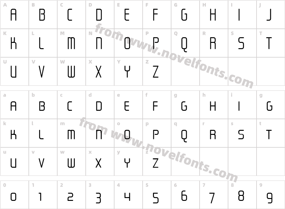 Sugarskin BTN Small CapCharacter Map