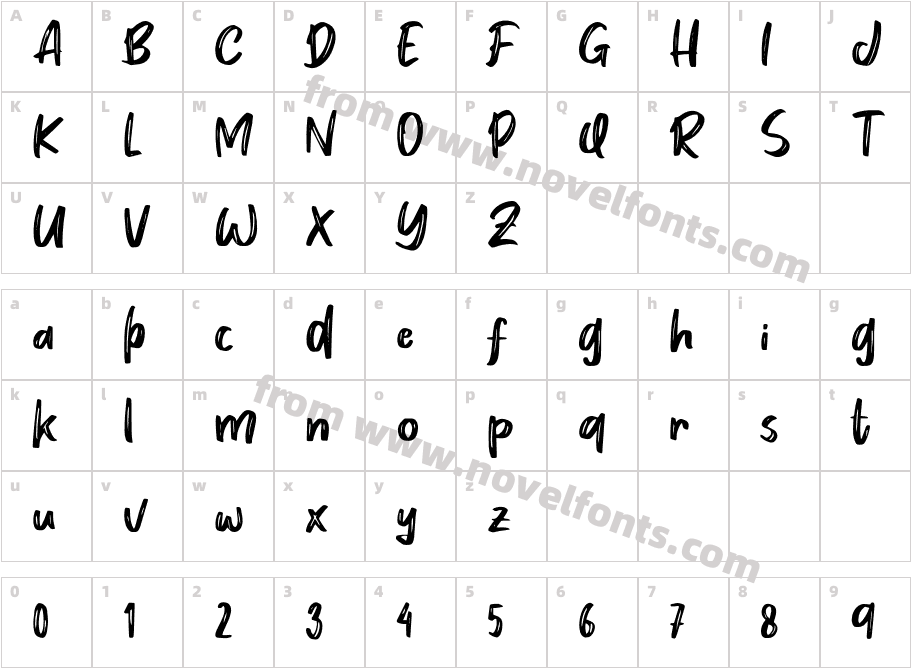 SugionoCharacter Map