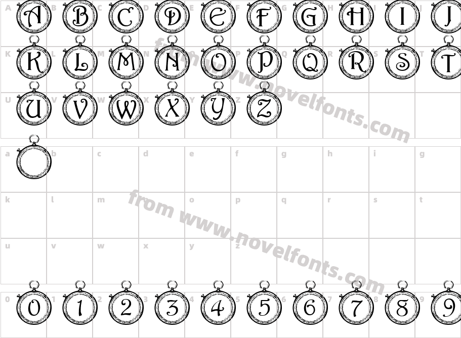 Summer's Pocket WatchCharacter Map