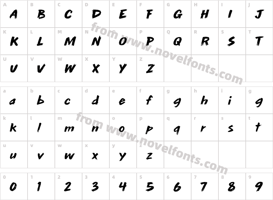 Sun RayCharacter Map