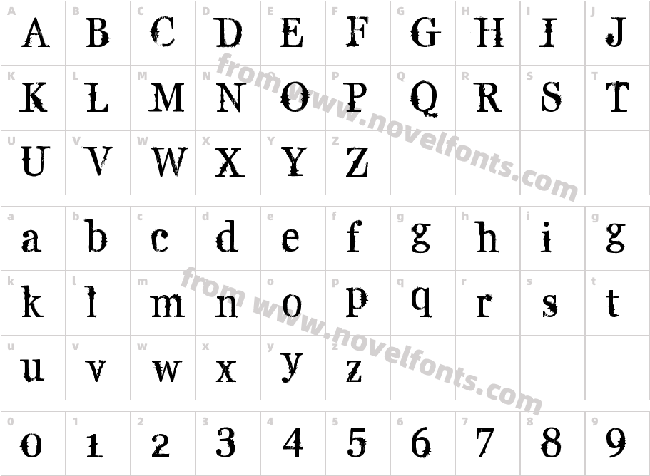 Supafly 36Character Map