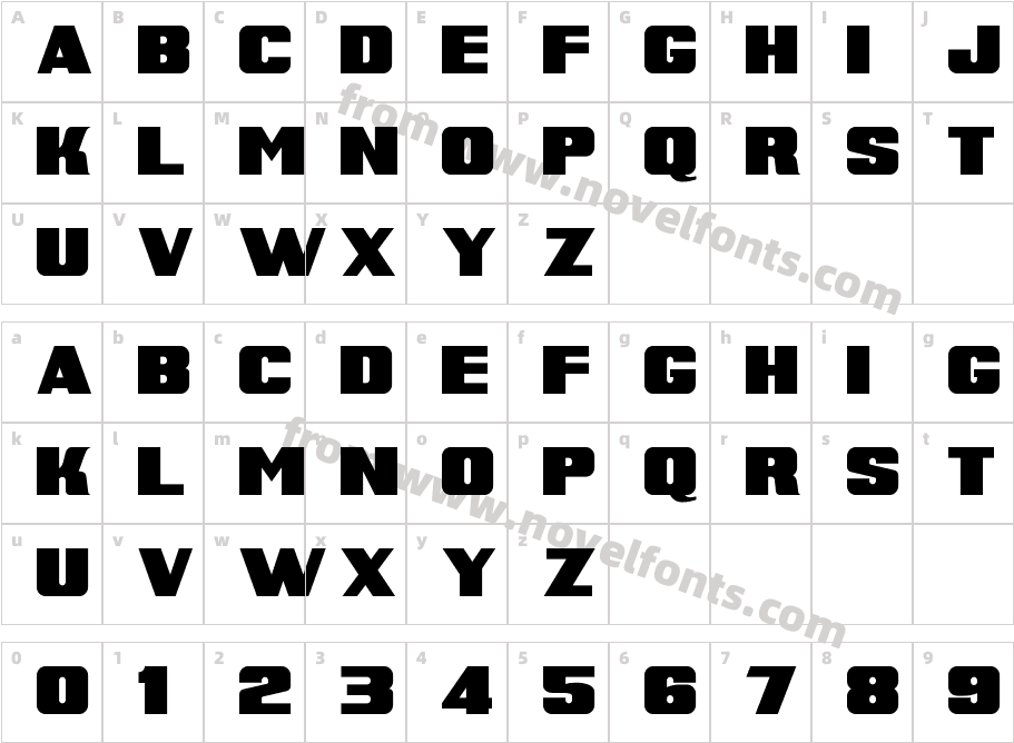 Super Retro M54Character Map