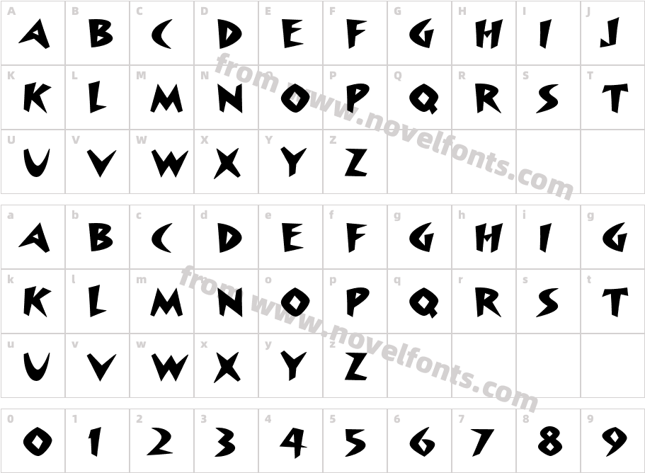 SurfboardITC TTCharacter Map