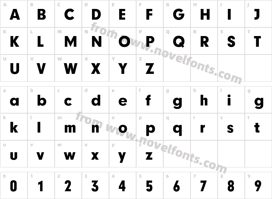 DigiGroteskNEF-BoldCharacter Map