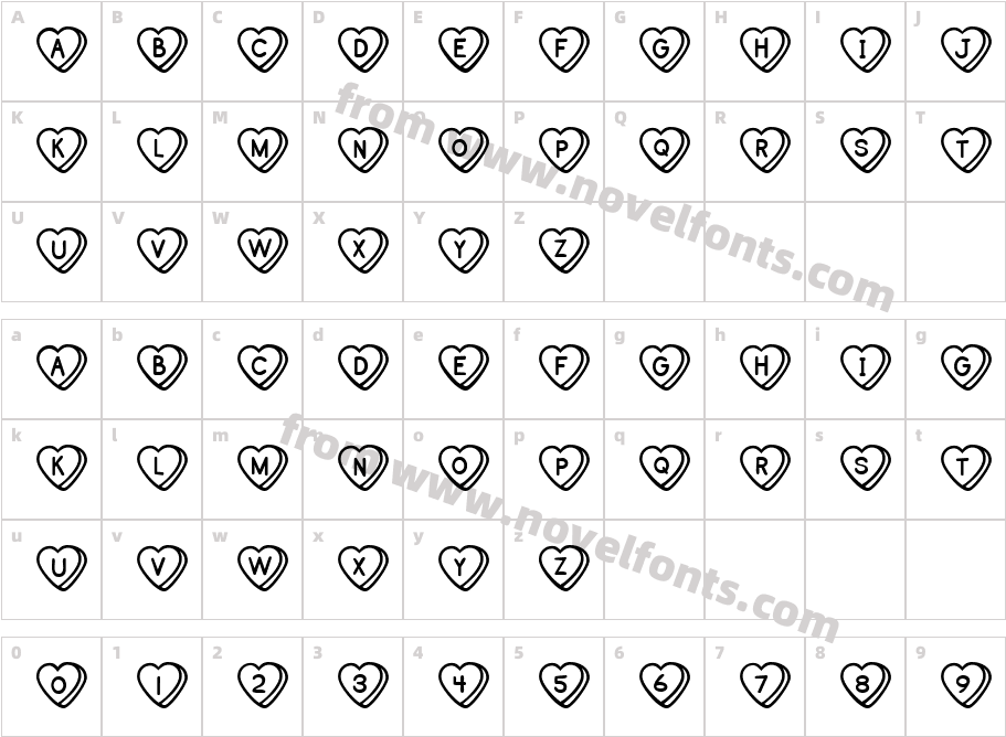 Sweet Hearts BVCharacter Map