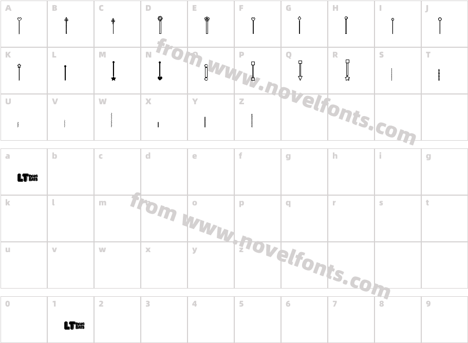 Swing Thing Dings LTCharacter Map