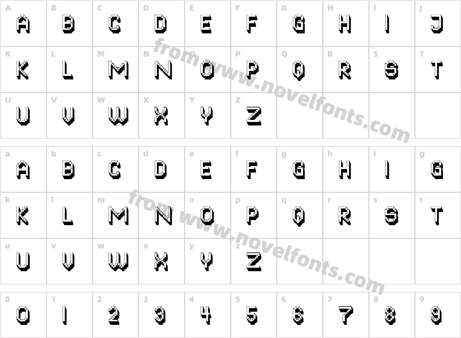 Digital ArcadeCharacter Map