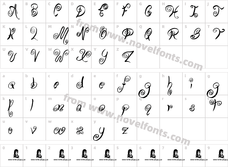 Swirly ShirleyCharacter Map