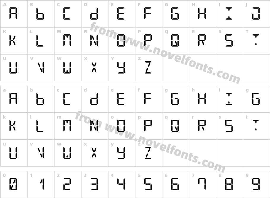 Digital Counter 7Character Map