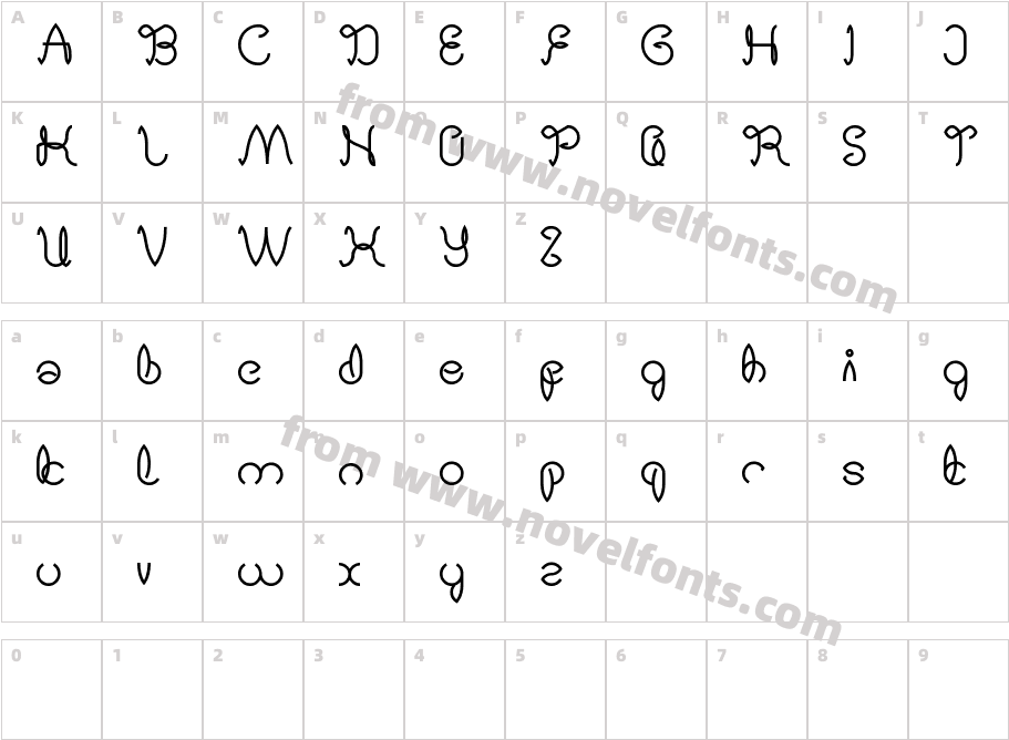 Digital HandmadeCharacter Map