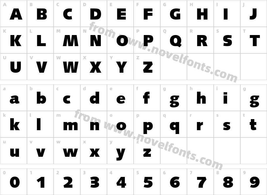 Symphony Ultra BlackCharacter Map