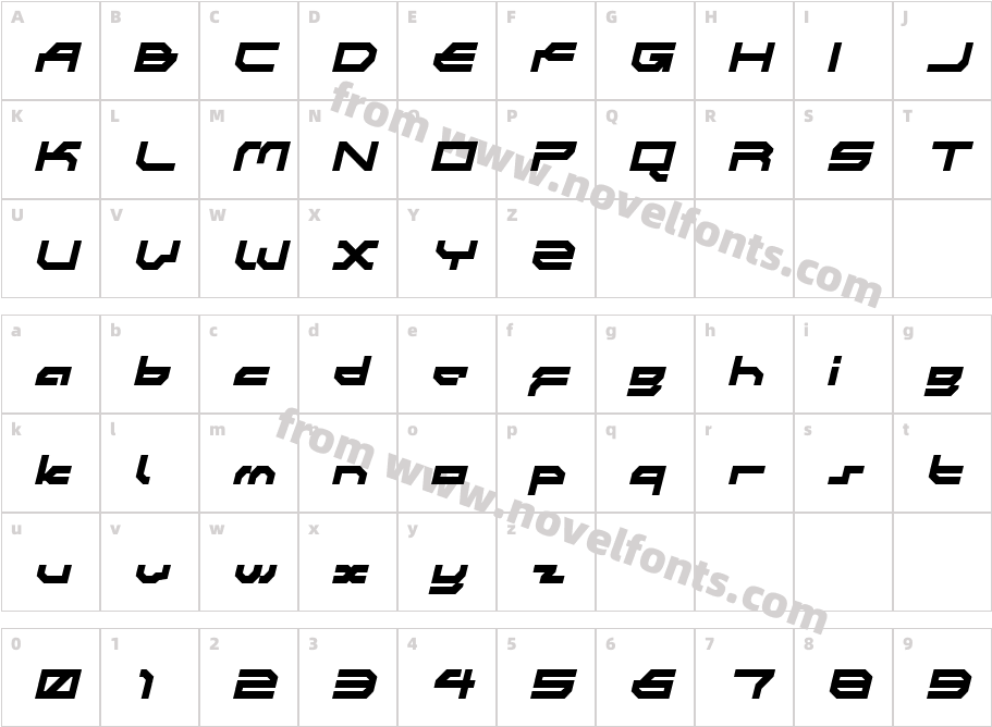 Synthek LDRCharacter Map