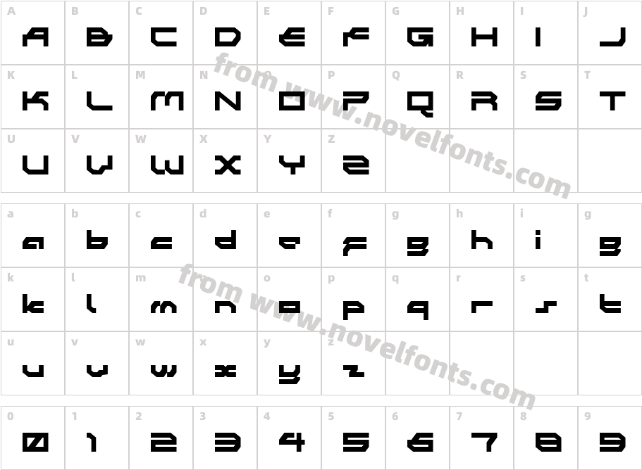 Synthek Regular LDRCharacter Map