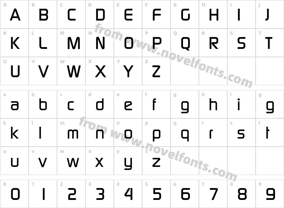 Digital-MediumCharacter Map