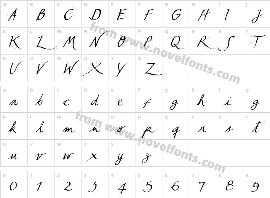 TCLescuelerascriptCharacter Map