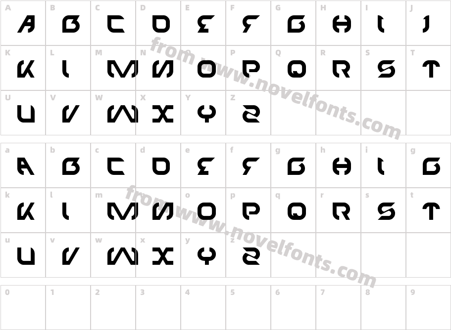 TECHNOCharacter Map