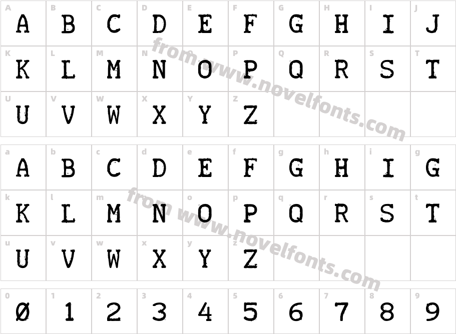 TELETYPE 1945-1985Character Map