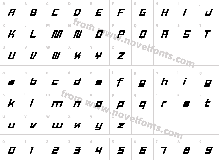 TEX WORKCharacter Map