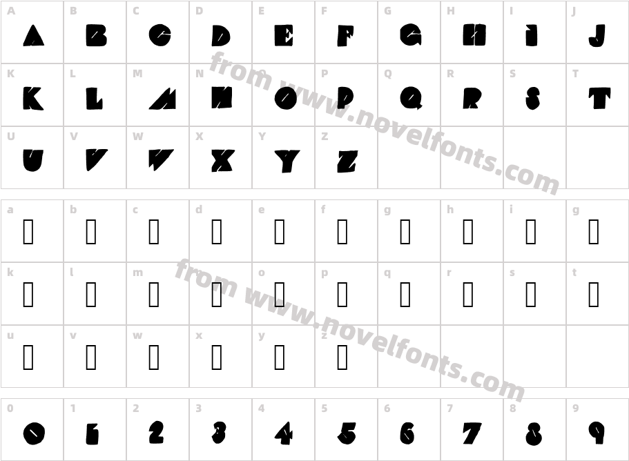 THE GLITCH MOB MediumCharacter Map