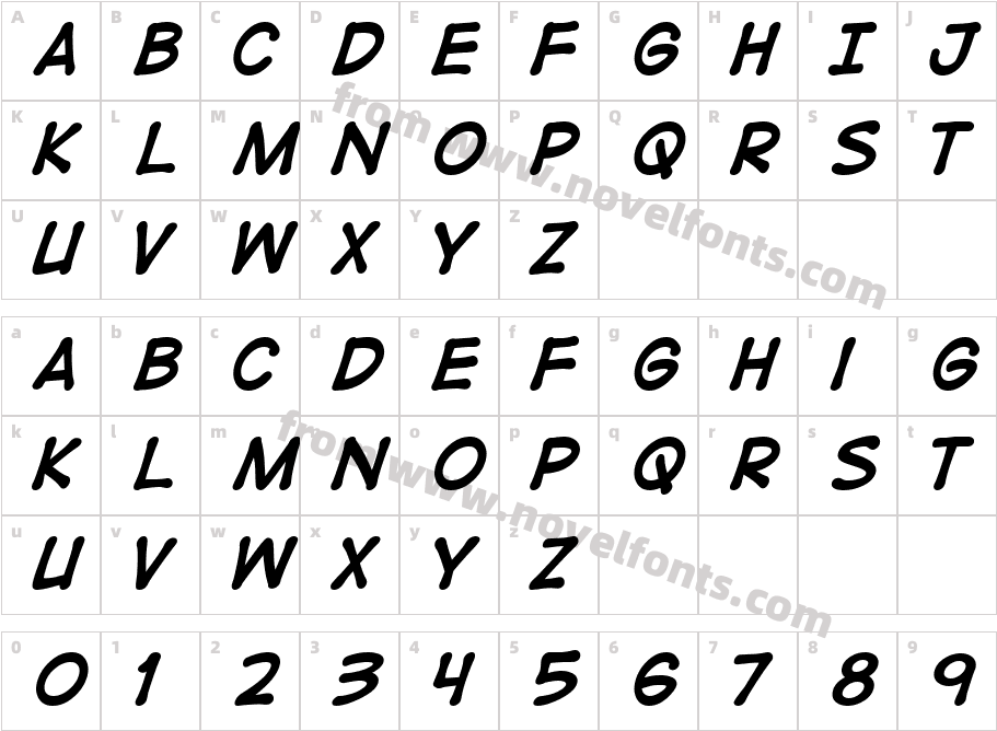 DigitalStripCharacter Map