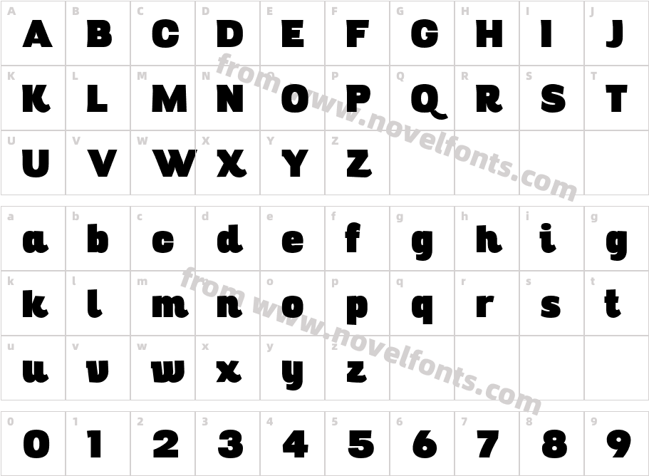 DigitalinoCharacter Map