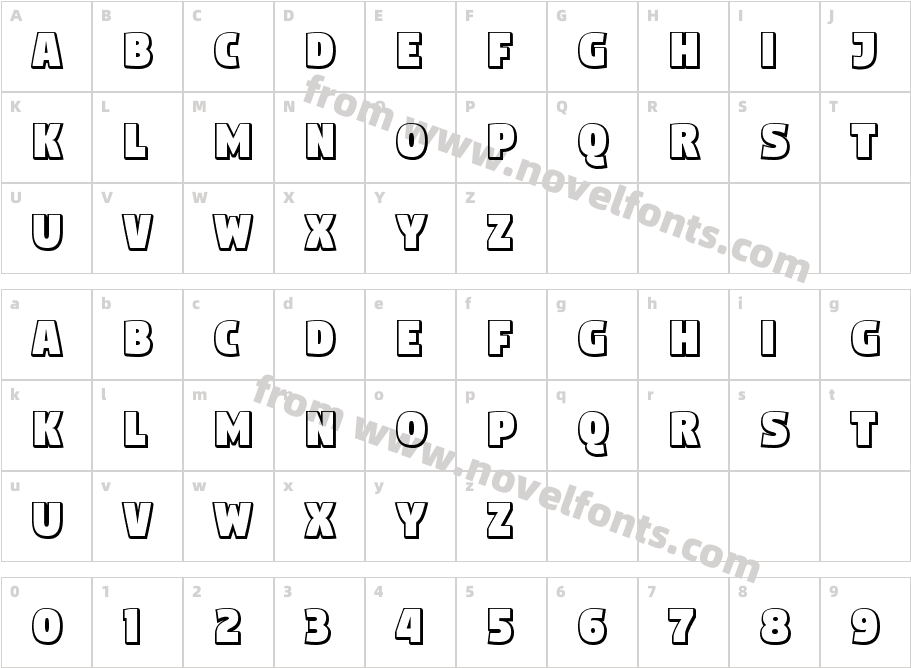 DigitaltS-PlumCharacter Map