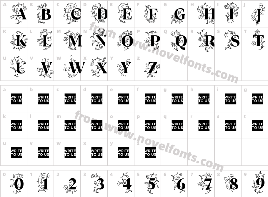 TT Ramillas Initials Trl XBdCharacter Map