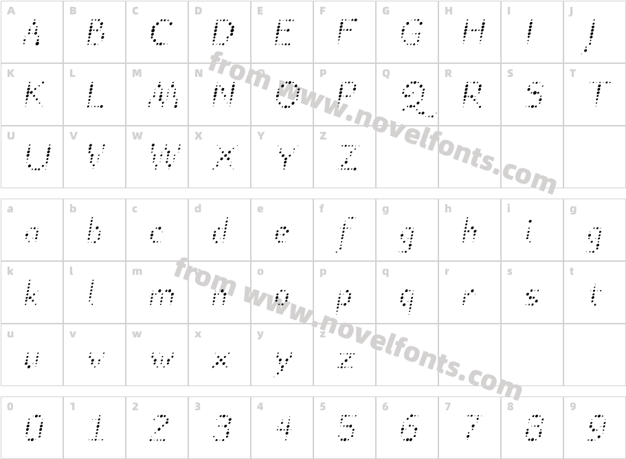 TTRheostatCelsius-LiteItalicCharacter Map